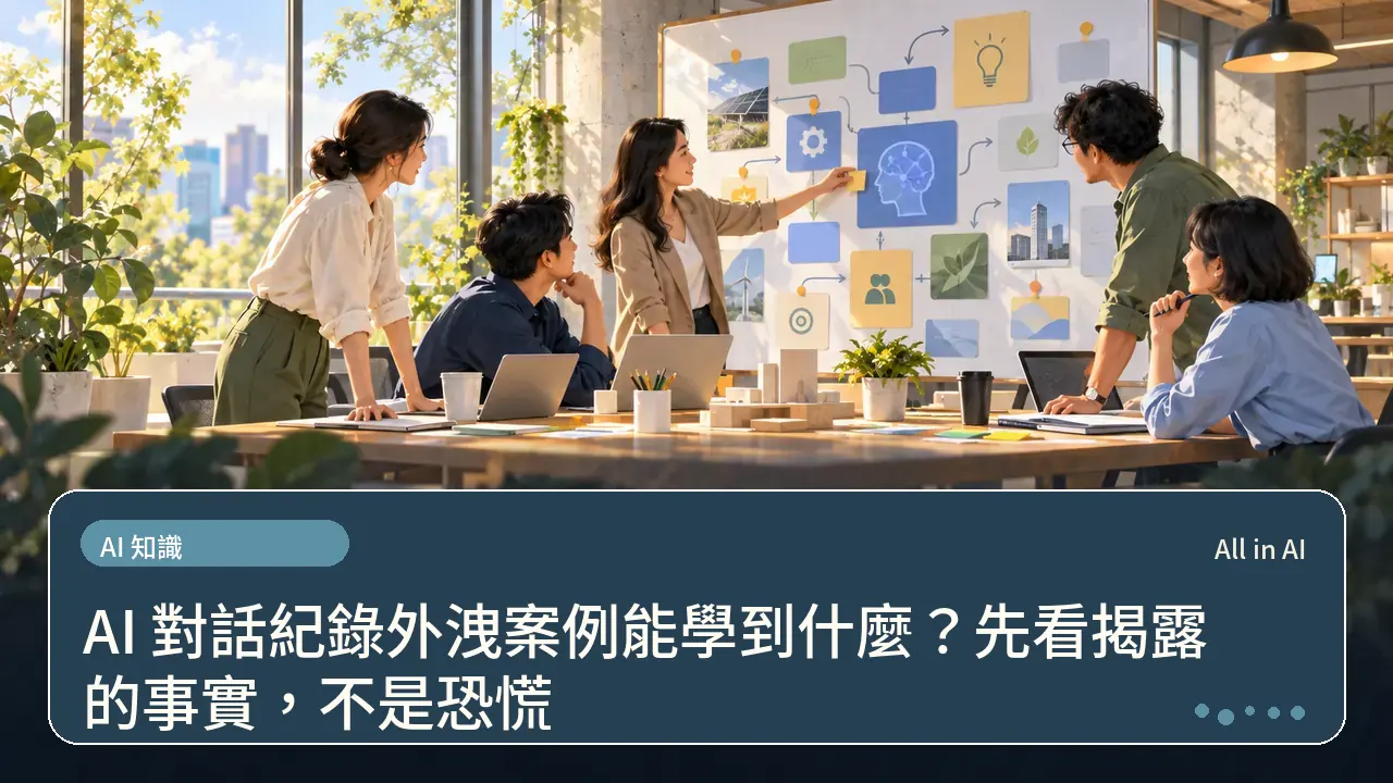 AI 對話紀錄外洩案例能學到什麼?先看揭露的事實,不是恐慌主題插畫