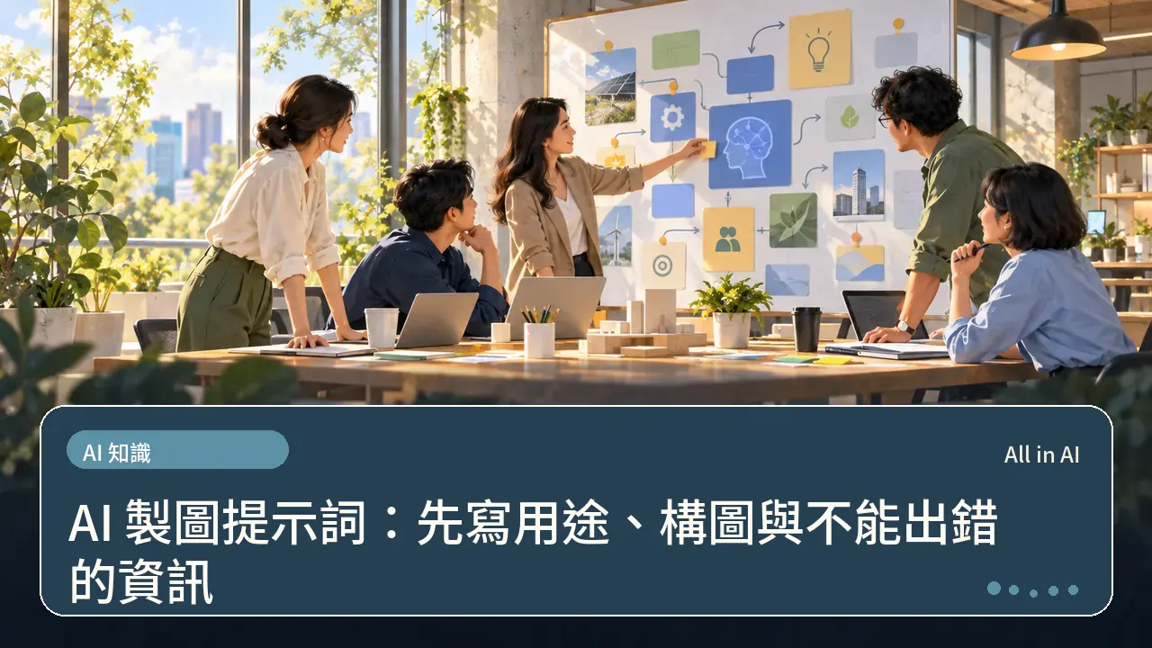 AI 製圖提示詞：先寫用途、構圖與不能出錯的資訊主題插畫