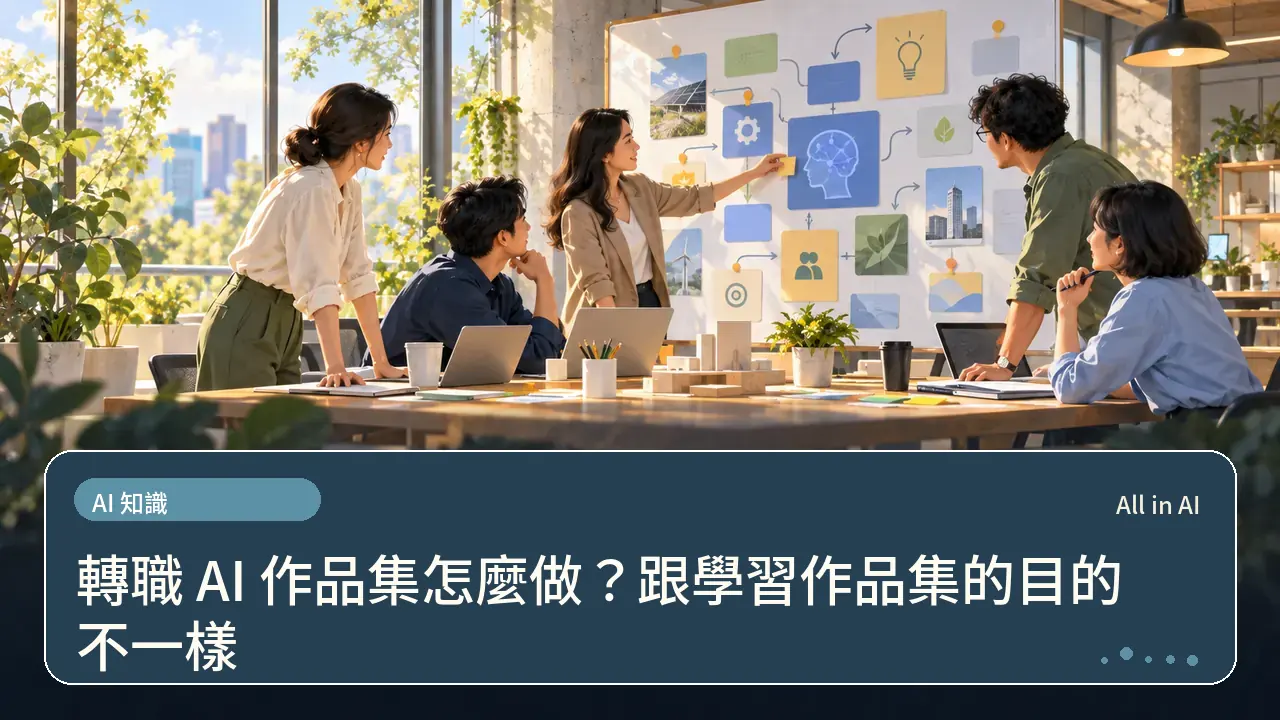 轉職 AI 作品集怎麼做?跟學習作品集的目的不一樣主題插畫