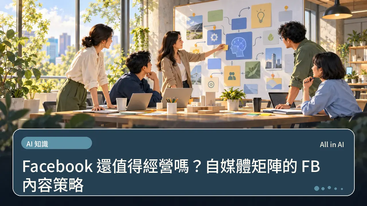 Facebook 還值得經營嗎？自媒體矩陣的 FB 內容策略主題插畫