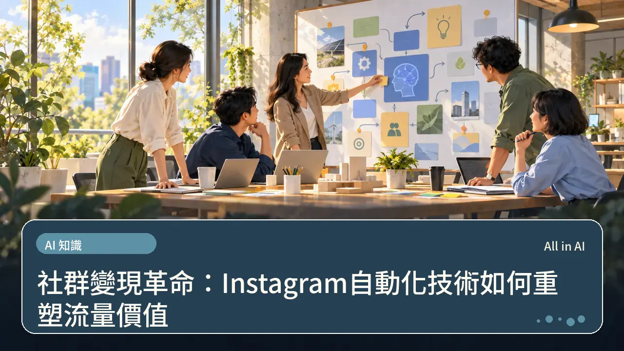 社群變現革命:Instagram自動化技術如何重塑流量價值主題插畫