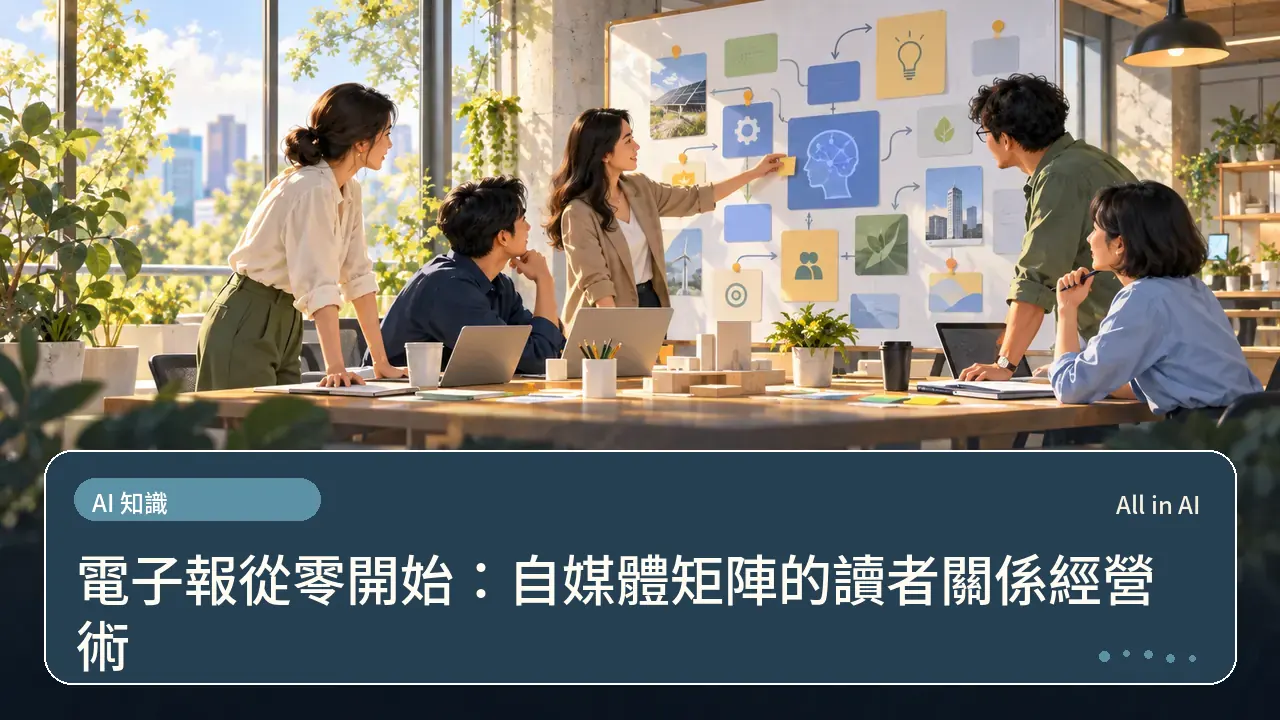 電子報從零開始:自媒體矩陣的讀者關係經營術主題插畫