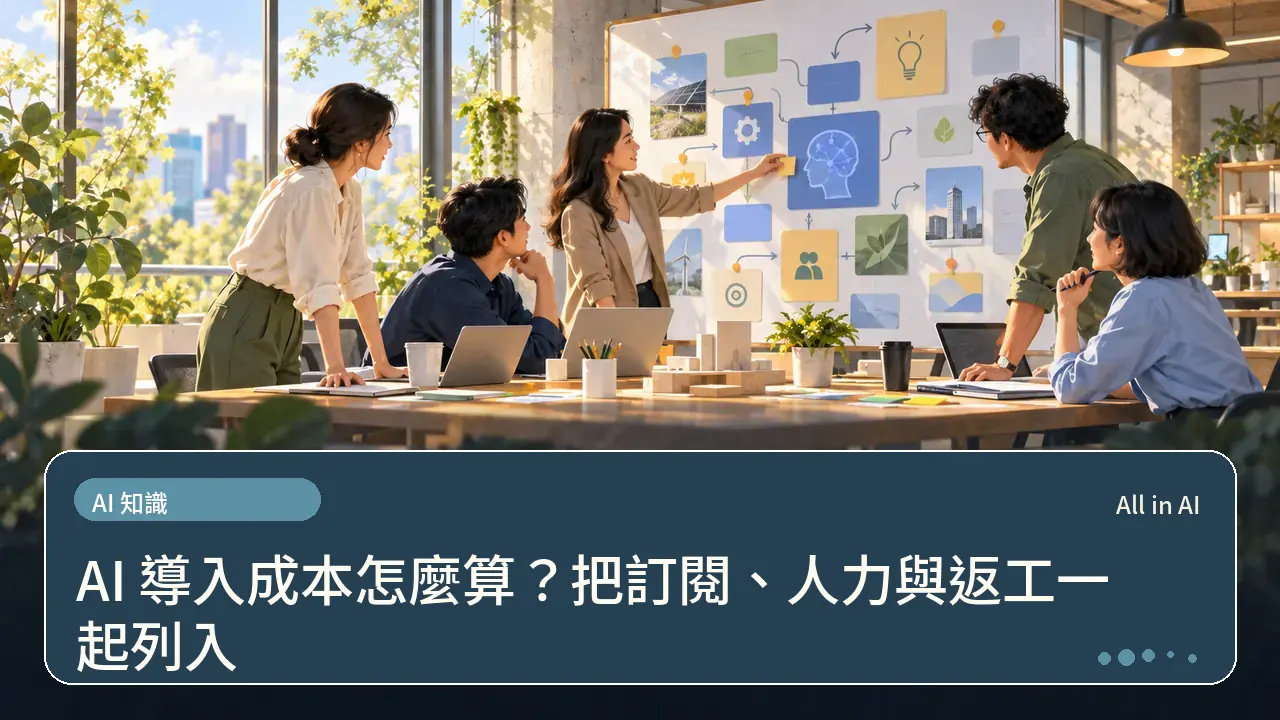 AI 導入成本怎麼算？把訂閱、人力與返工一起列入主題插畫