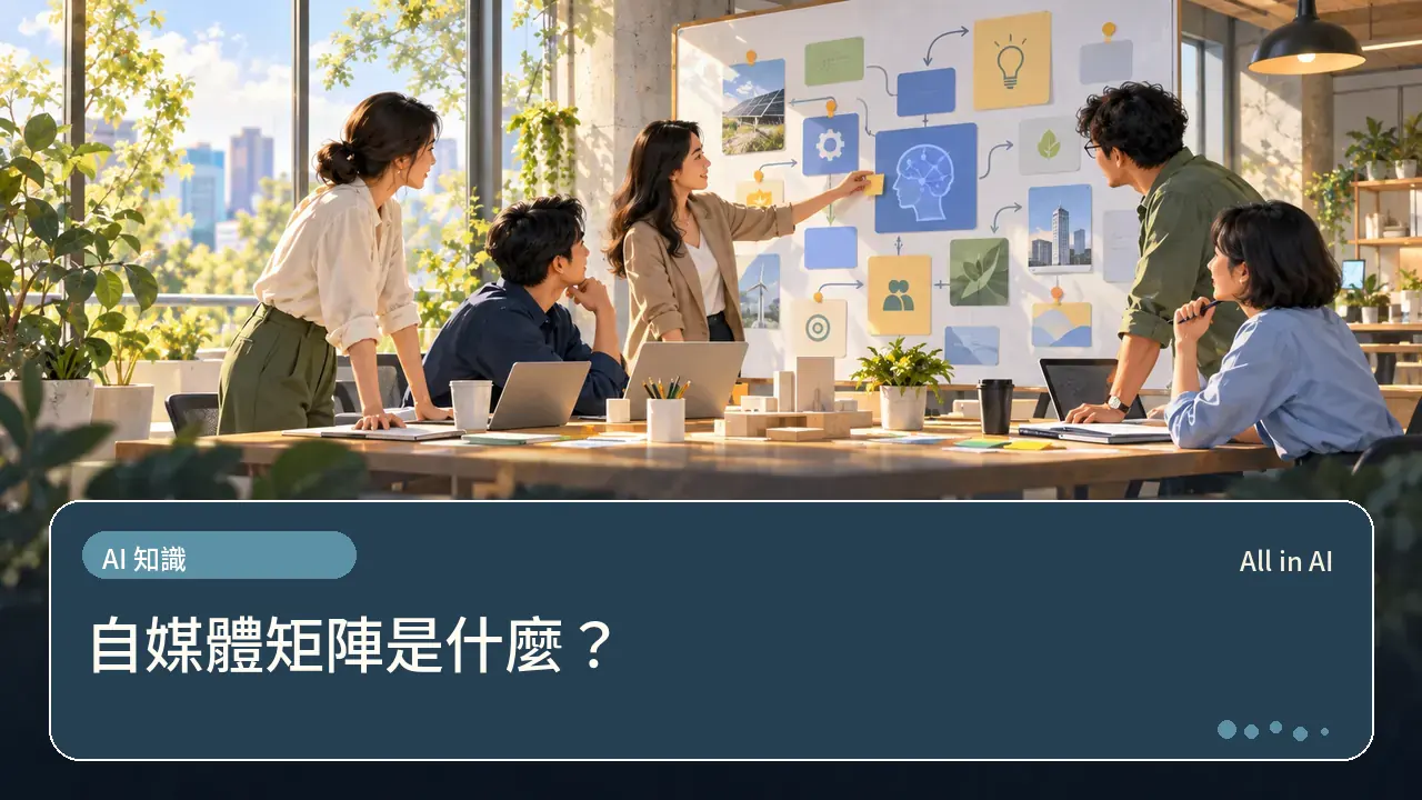 自媒體矩陣是什麼?主題插畫